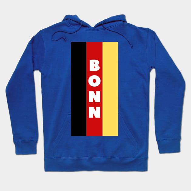 Bonn City in German Flag Vertical Hoodie by aybe7elf